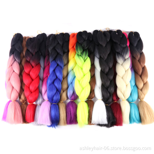 20 New Wholesale Price Ultra Braid Hair 24 Inches 100g Ombre Synthetic Braids Ultra Braid